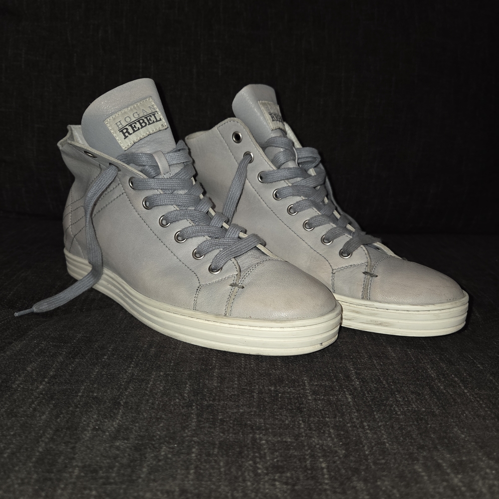 Hogan Light Gray High-Top Sneakers